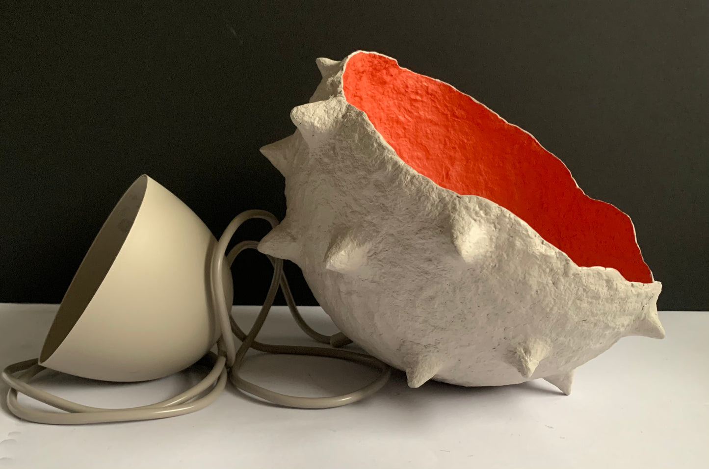Lamp shade with spikes