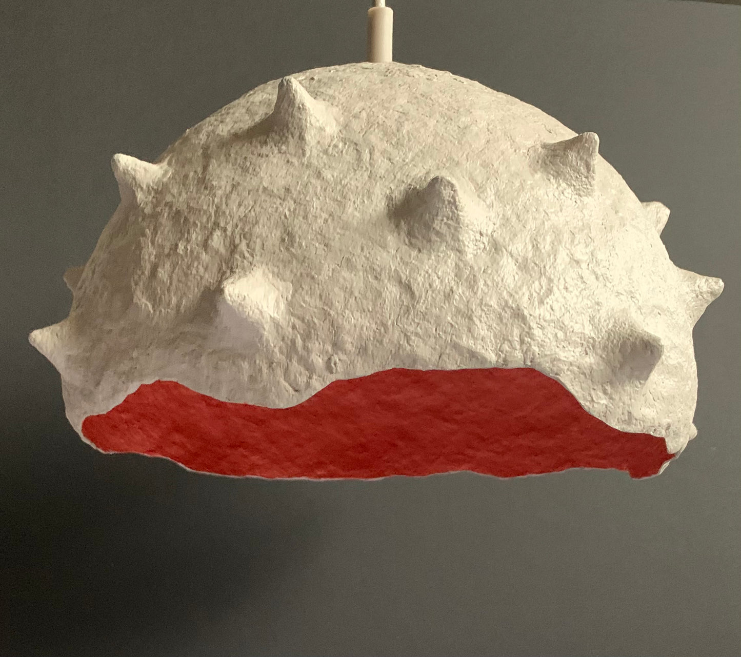 Lamp shade with spikes