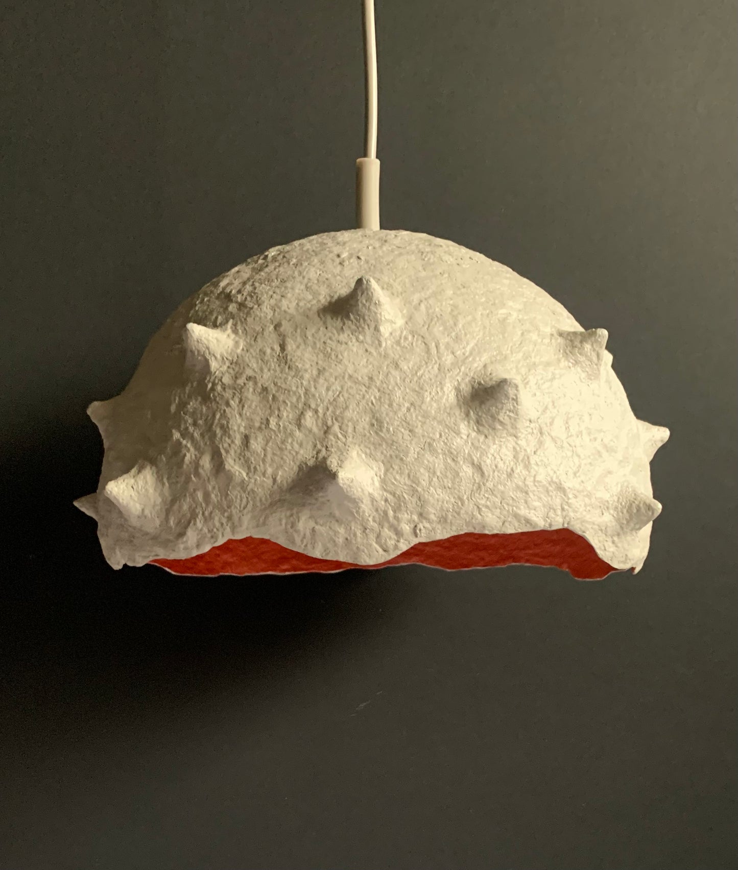 Lamp shade with spikes
