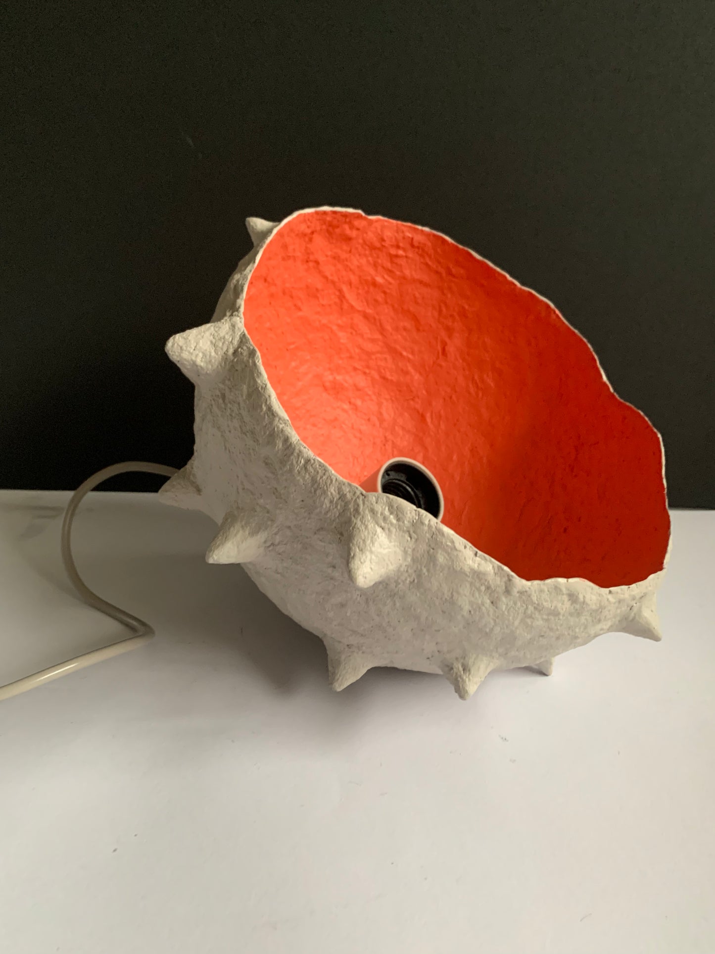 Lamp shade with spikes