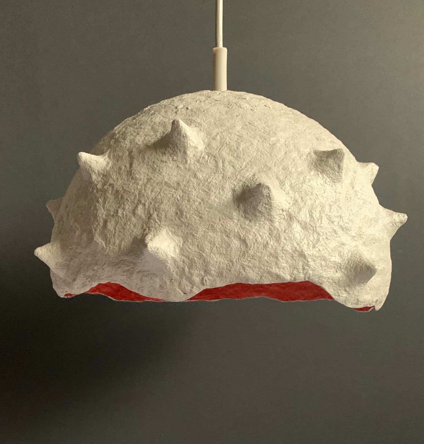 Lamp shade with spikes