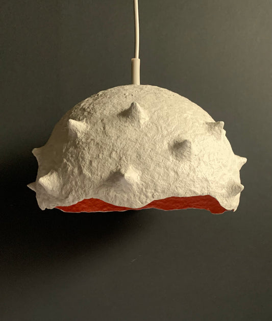 Lamp shade with spikes