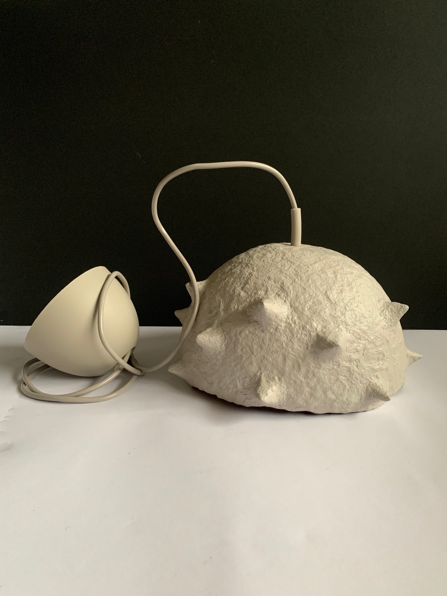 Lamp shade with spikes