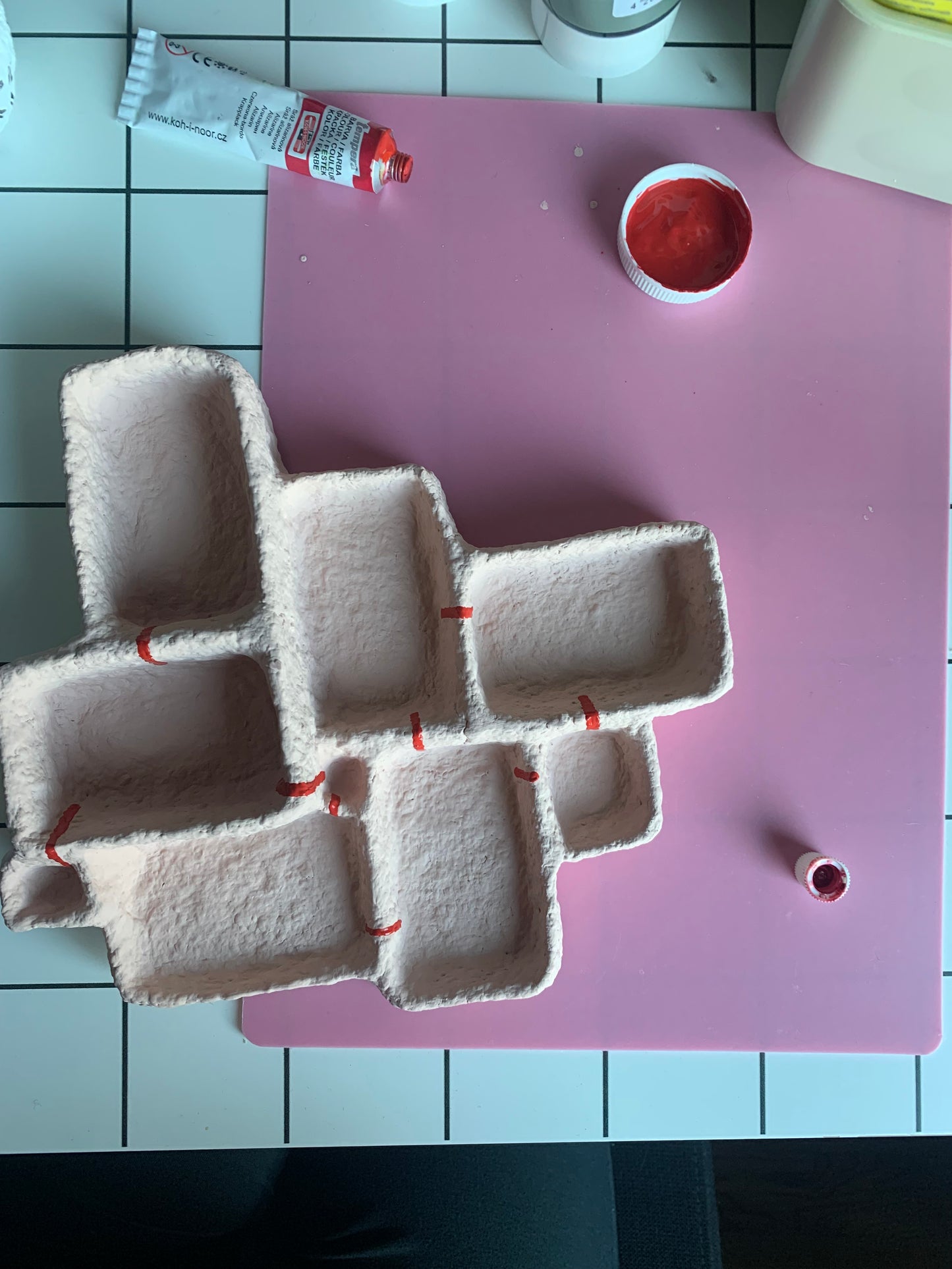 Pink wall sculpture