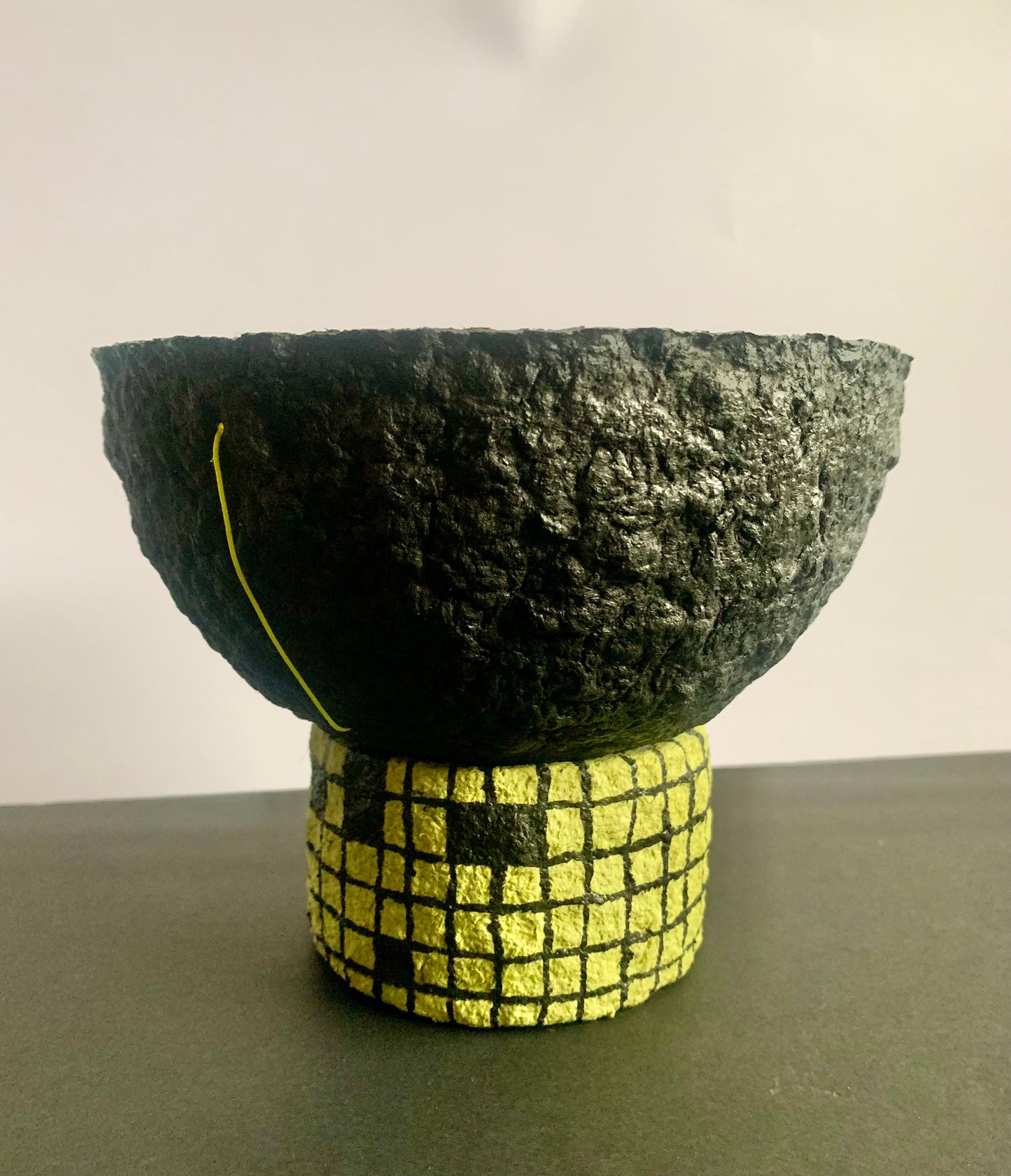 Black & yellow bowl